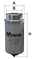 как выглядит m-filter фильтр топливный df3519 на фото