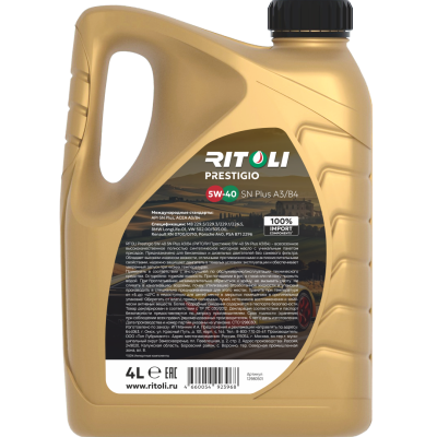 RITOLI Prestigio 5W40 _4L_oborot RITOLI Prestigio 5W40 _4L_oborot