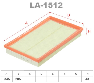 как выглядит фильтр воздушный lynxauto la-1512 на фото