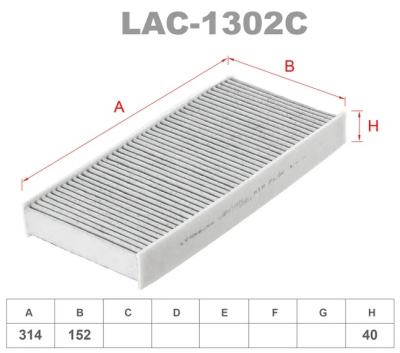 как выглядит фильтр салонный lynxauto lac-1302c на фото