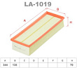 LYNXauto Фильтр воздушный LA1019