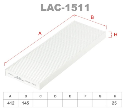 как выглядит фильтр салонный lynxauto lac-1511 на фото